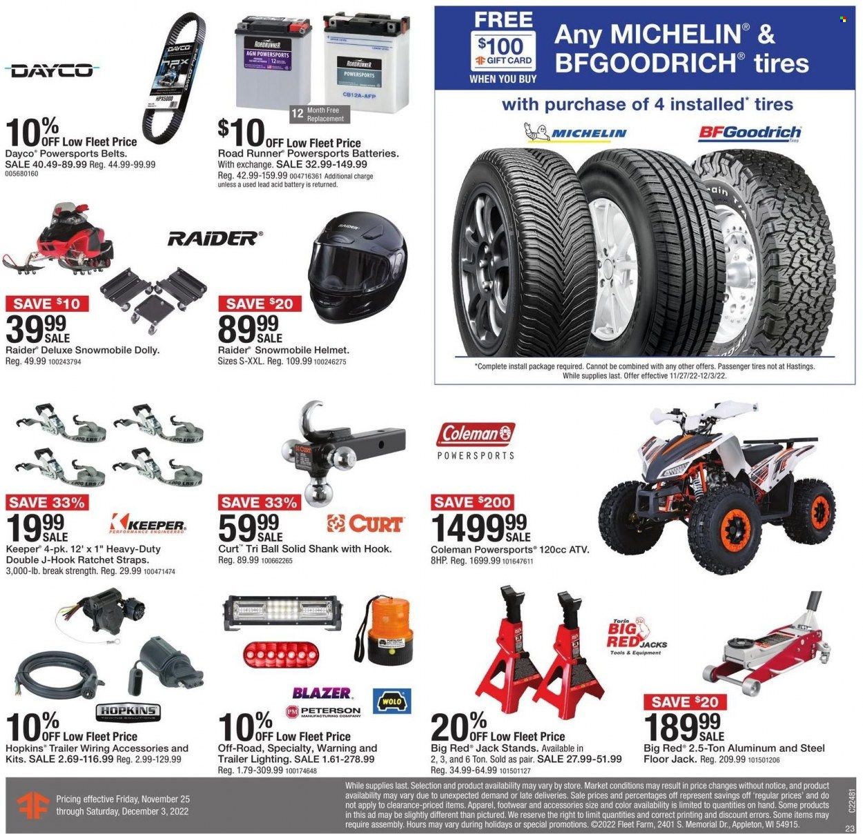 Fleet Farm (IA, MN, ND, WI) Weekly Ad Flyer Specials November 25 to December 3, 2022