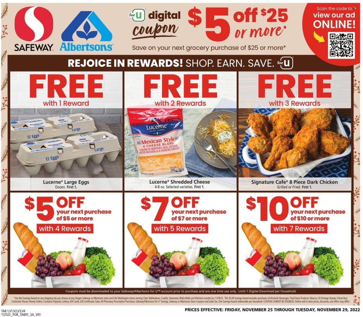 Safeway (OR) Weekly Ad Flyer Specials November 25 to November 29, 2022