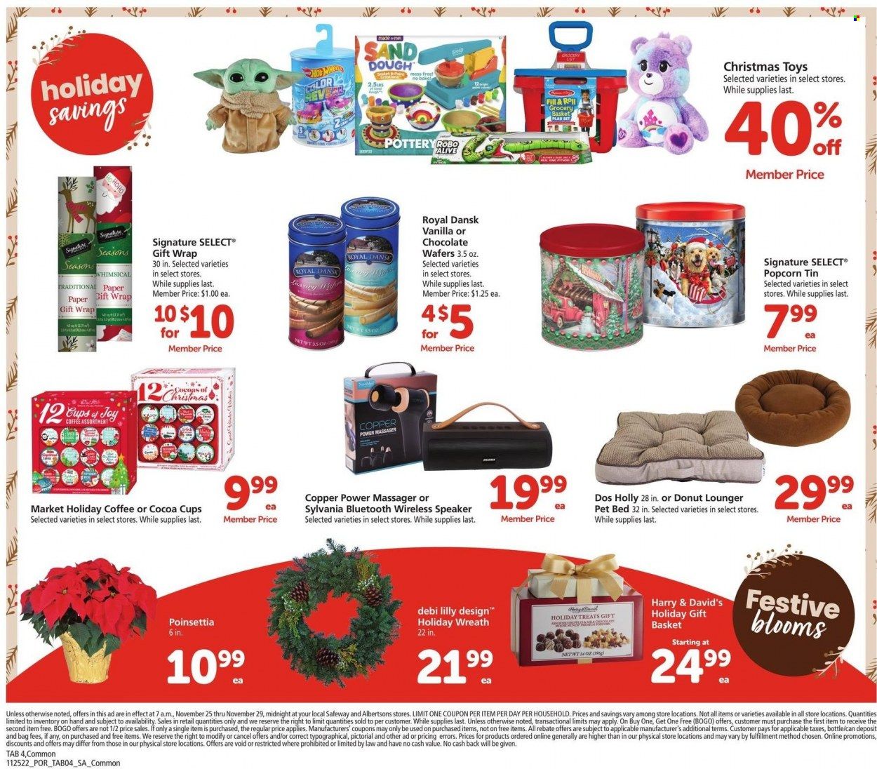 Safeway (OR) Weekly Ad Flyer Specials November 25 to November 29, 2022