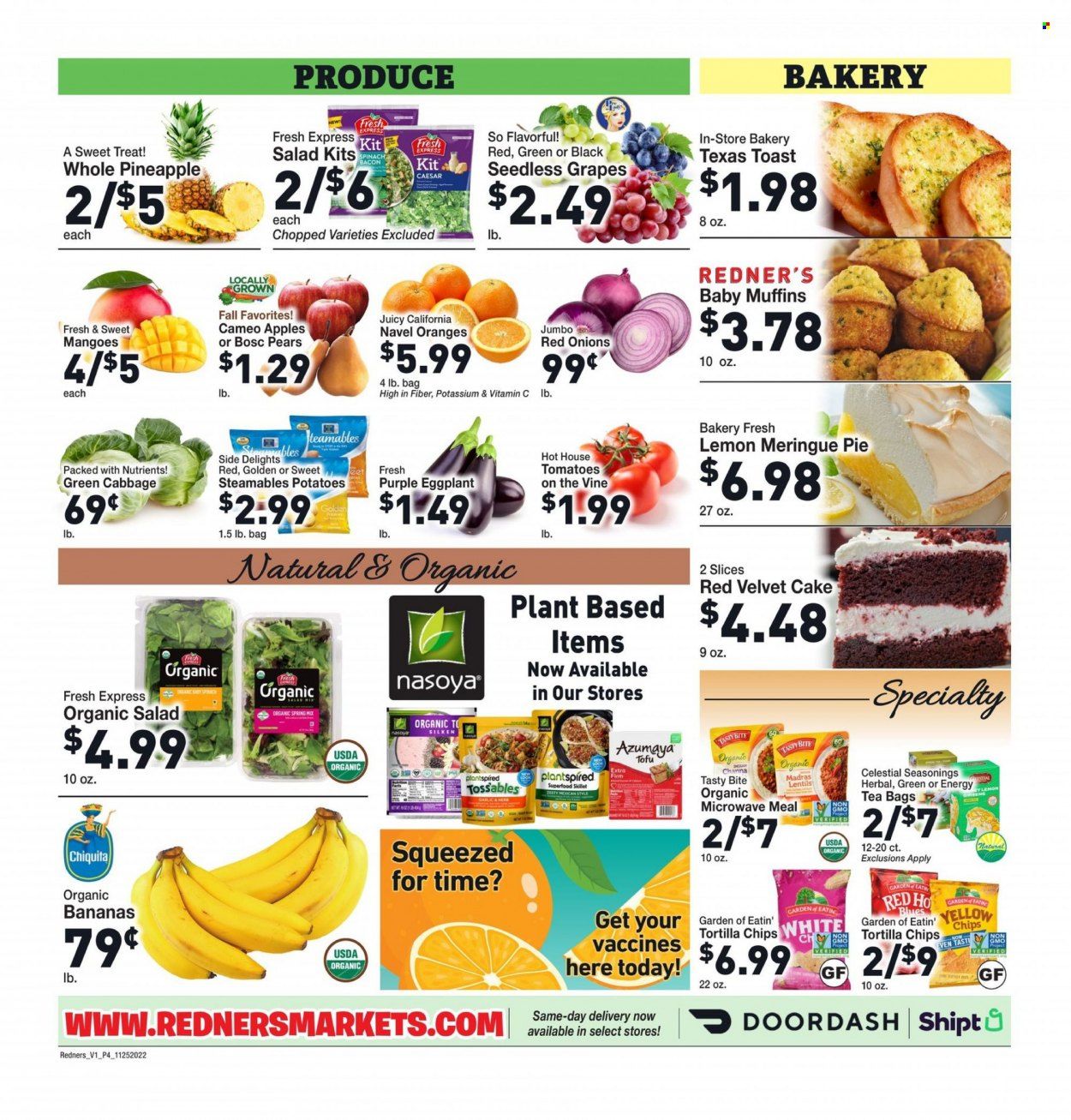 Redner's Markets (DE, MD, PA) Weekly Ad Flyer Specials November 25 to November 30, 2022