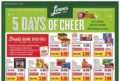 Lowes Foods (NC, SC) Weekly Ad Flyer Specials November 25 to November 29, 2022