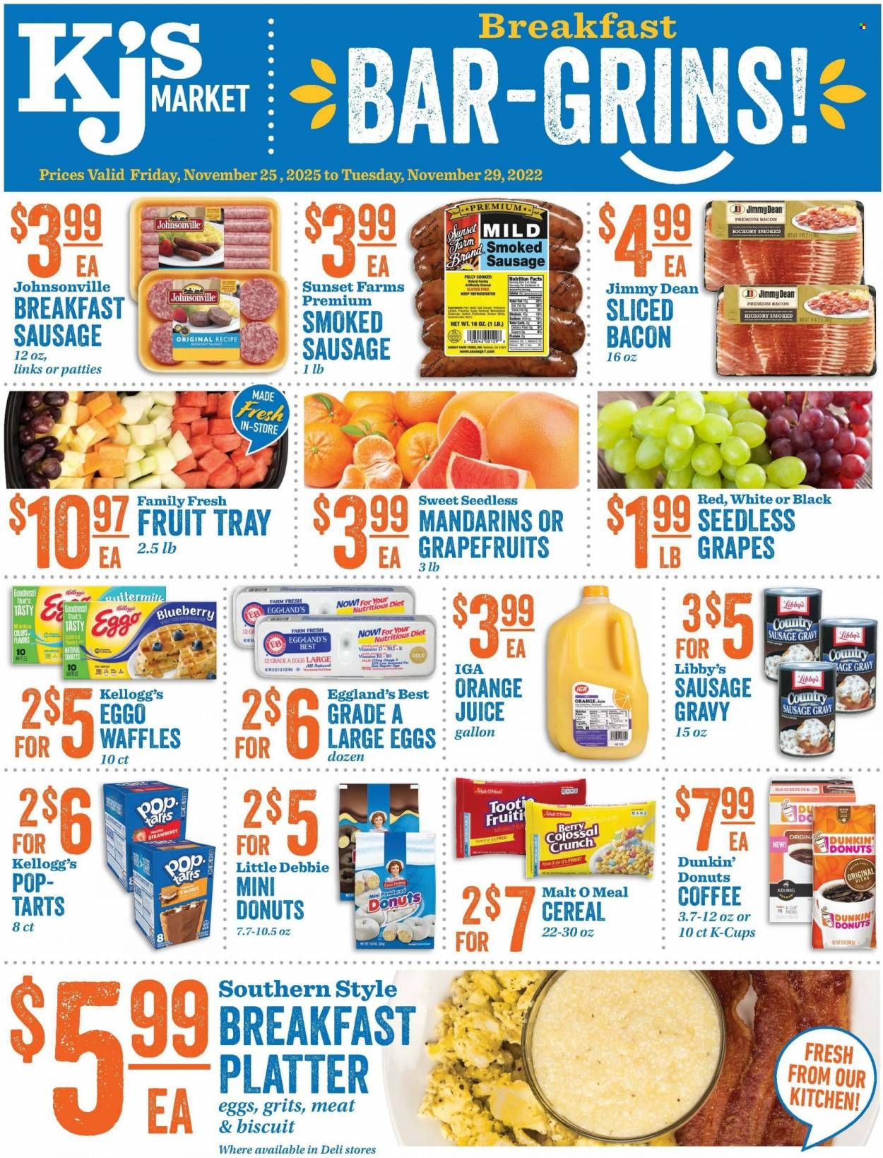KJ´s Market (GA, SC) Weekly Ad Flyer Specials November 25 to November 29, 2022