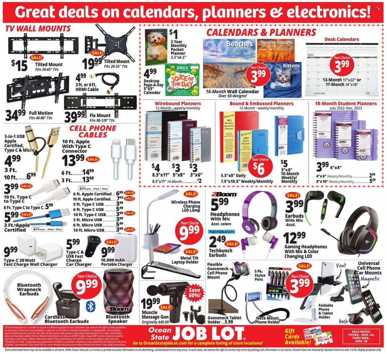 Ocean State Job Lot (CT, MA, ME, NH, NJ, NY, RI, VT) Weekly Ad Flyer Specials November 24 to November 30, 2022