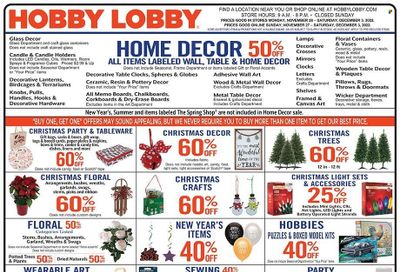 Hobby Lobby Weekly Ad Flyer Specials November 27 to December 3, 2022