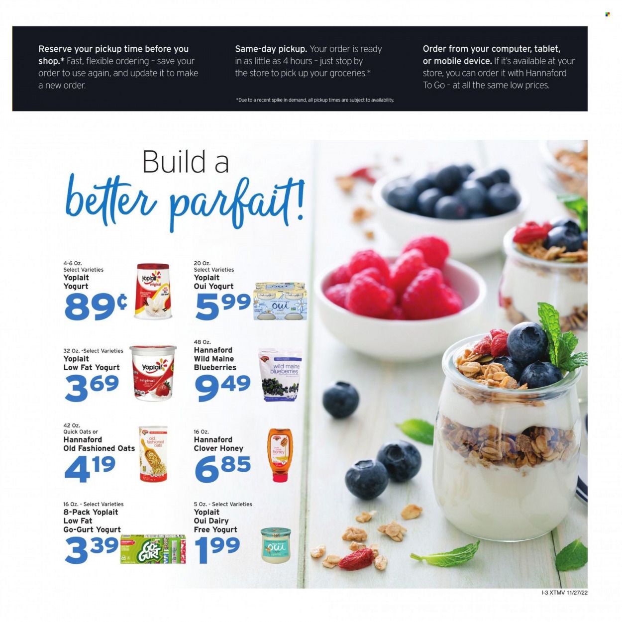 Hannaford (VT) Weekly Ad Flyer Specials November 27 to December 3, 2022