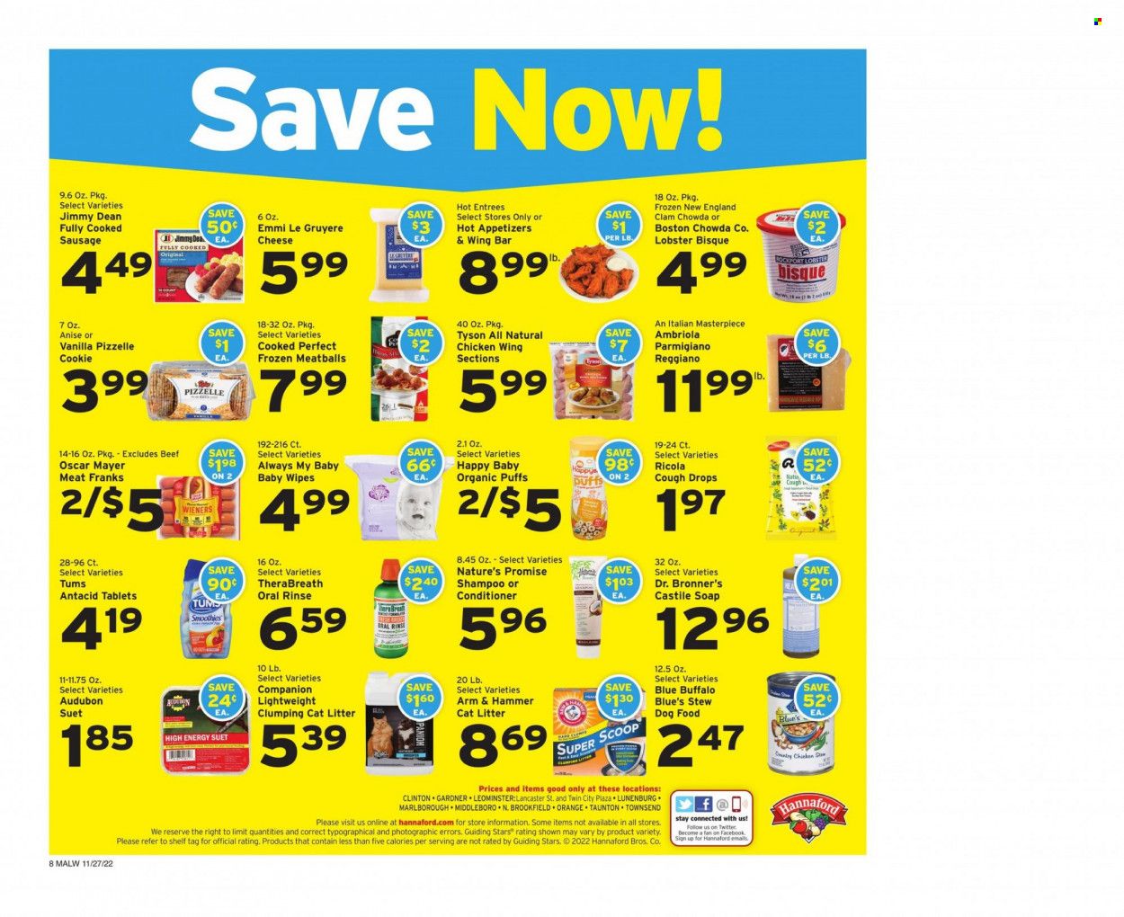 Hannaford (MA) Weekly Ad Flyer Specials November 27 to December 3, 2022