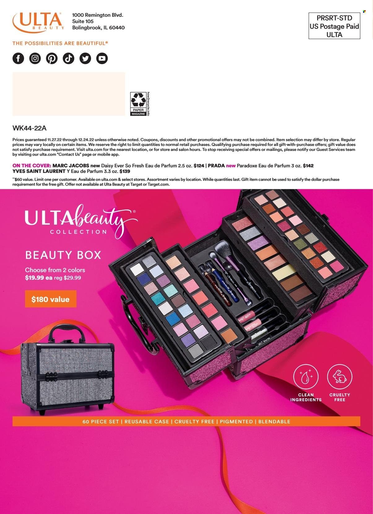 Ulta Beauty Weekly Ad Flyer Specials November 27 to December 24, 2022