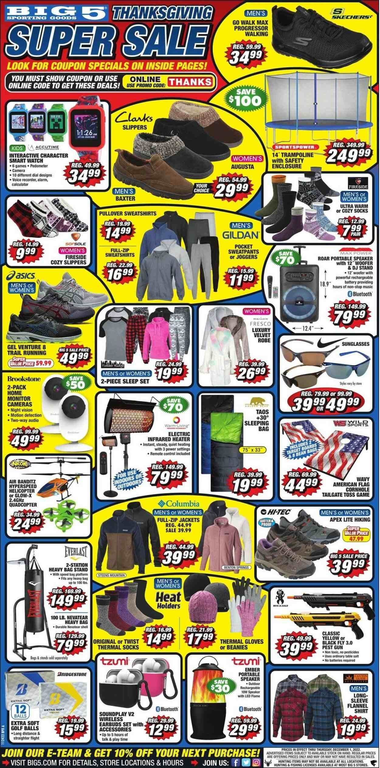 Big 5 (AZ, CA, CO, ID, NM, OR, UT, WA) Weekly Ad Flyer Specials November 26 to November 28, 2022