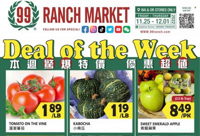 99 Ranch Market (WA) Weekly Ad Flyer Specials November 25 to December 1, 2022