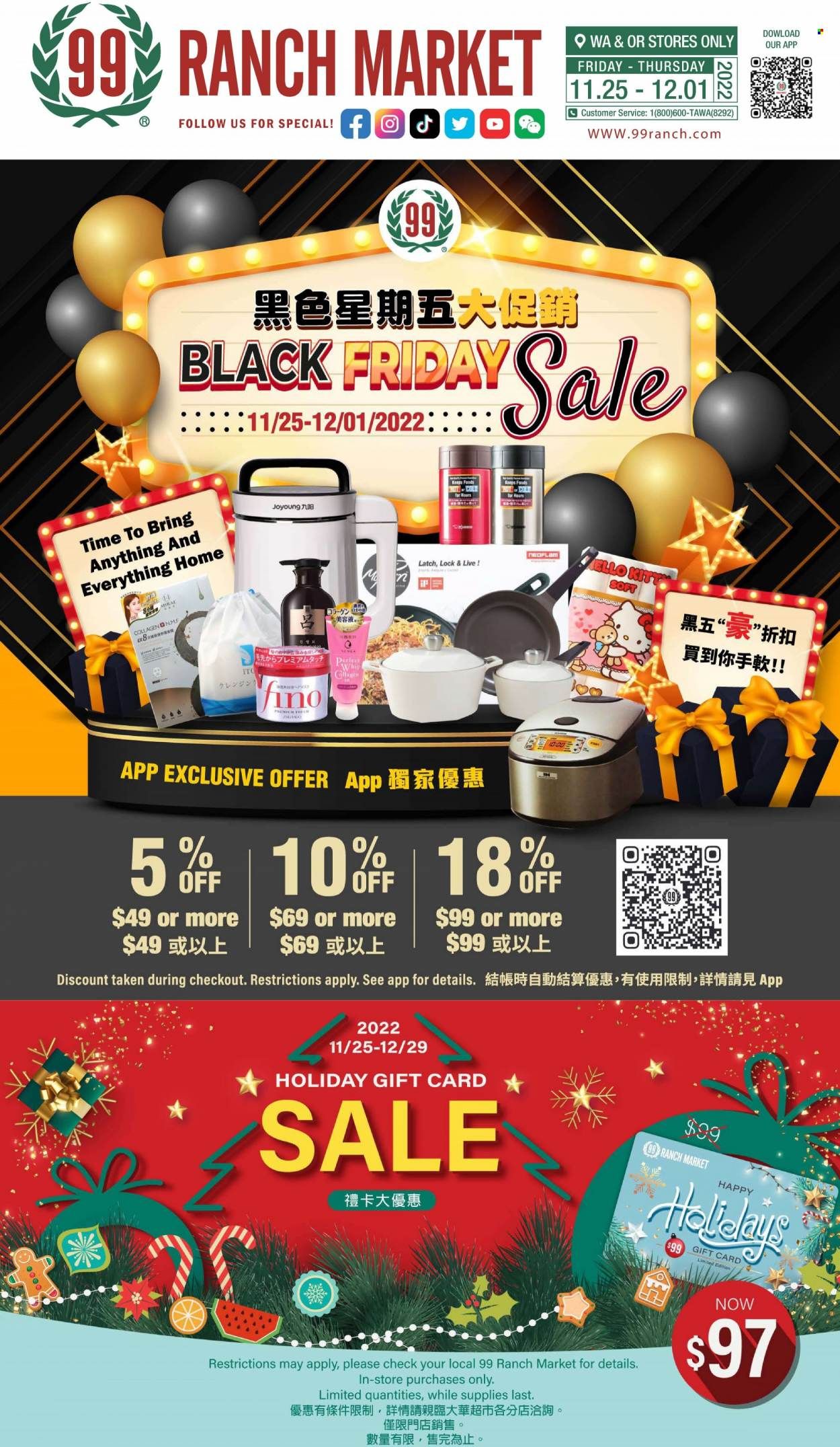 99 Ranch Market (WA) Weekly Ad Flyer Specials November 25 to December 1, 2022