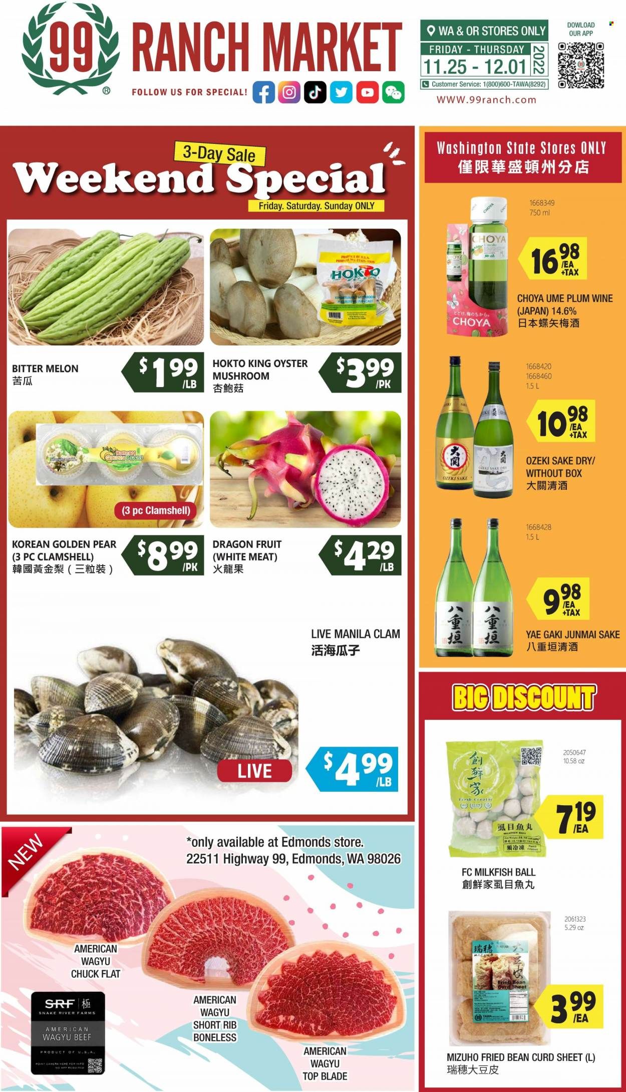 99 Ranch Market (WA) Weekly Ad Flyer Specials November 25 to December 1, 2022