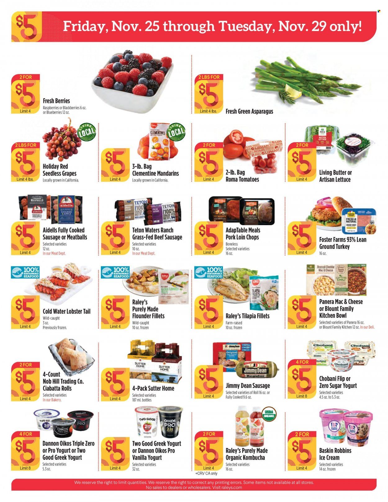 Raley's (CA, NV) Weekly Ad Flyer Specials November 25 to November 29, 2022