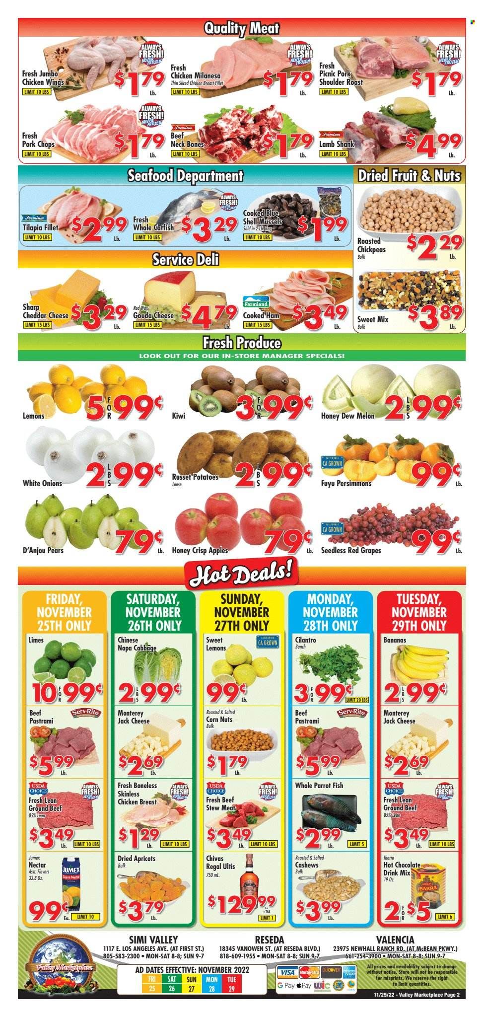 Valley Marketplace (CA) Weekly Ad Flyer Specials November 25 to November 29, 2022