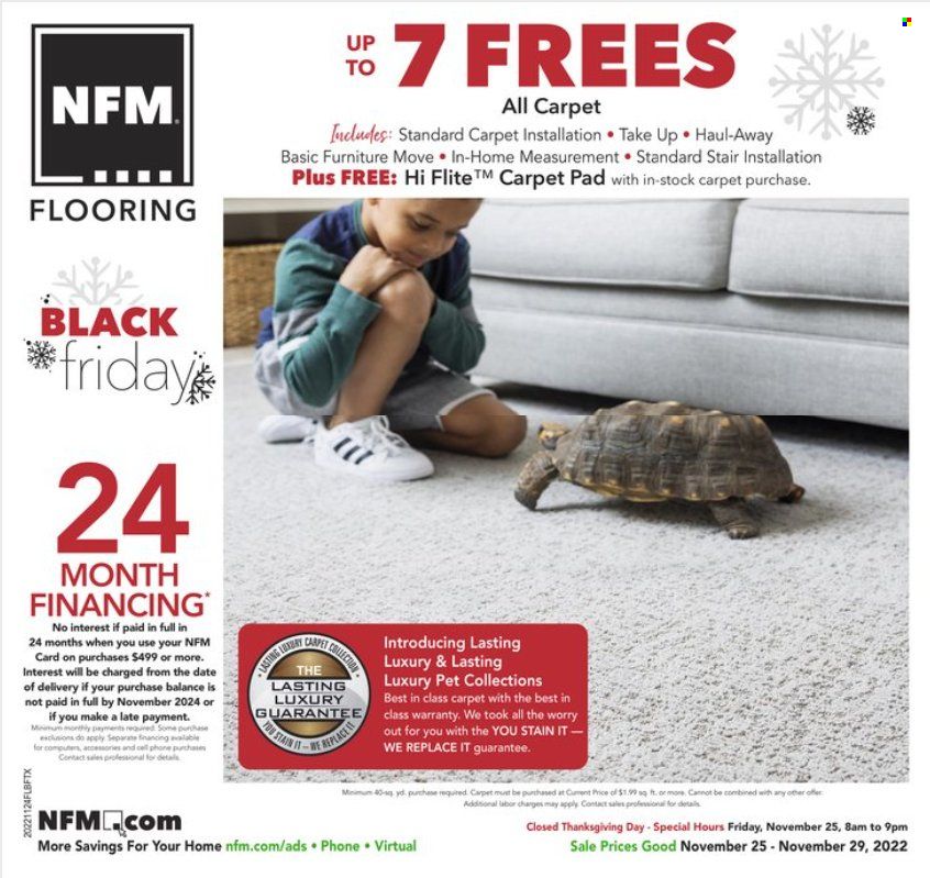 Nebraska Furniture Mart (IA, KS, NE, TX) Weekly Ad Flyer Specials November 25 to November 29, 2022