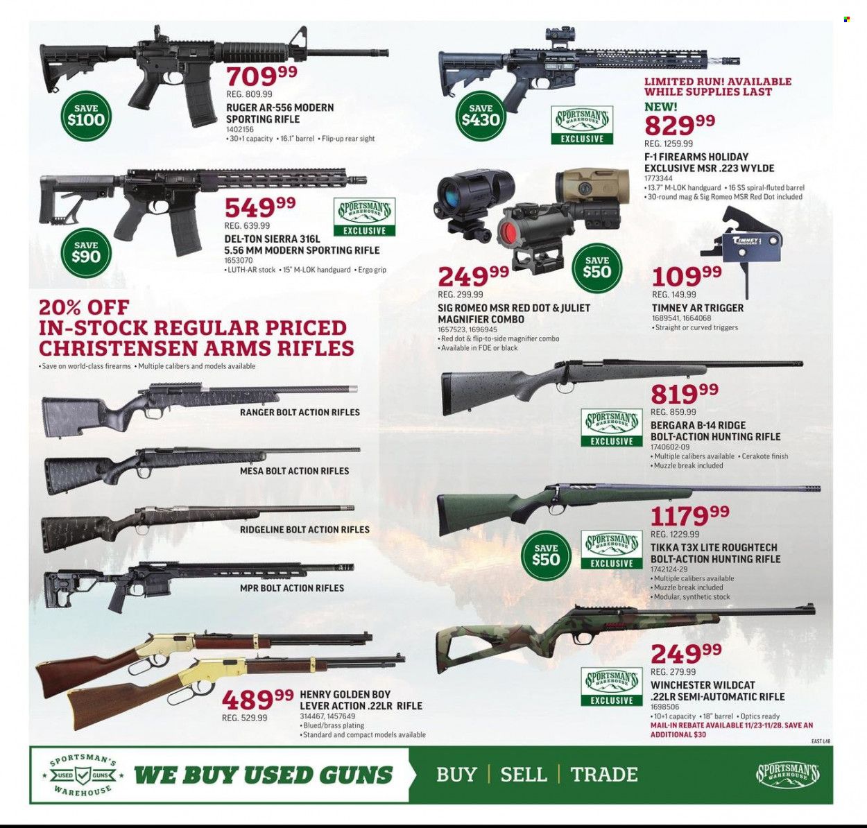 Sportsman's Warehouse Weekly Ad Flyer Specials November 25 to December 1, 2022