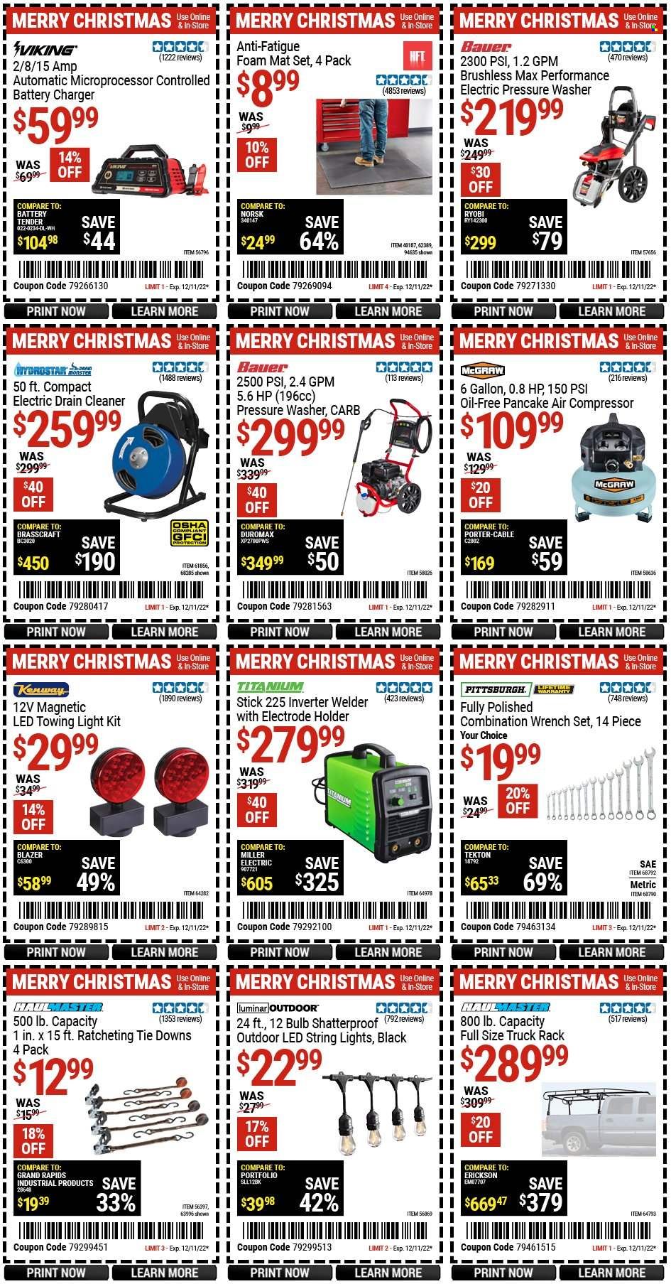 Harbor Freight Weekly Ad Flyer Specials November 29 to December 11, 2022