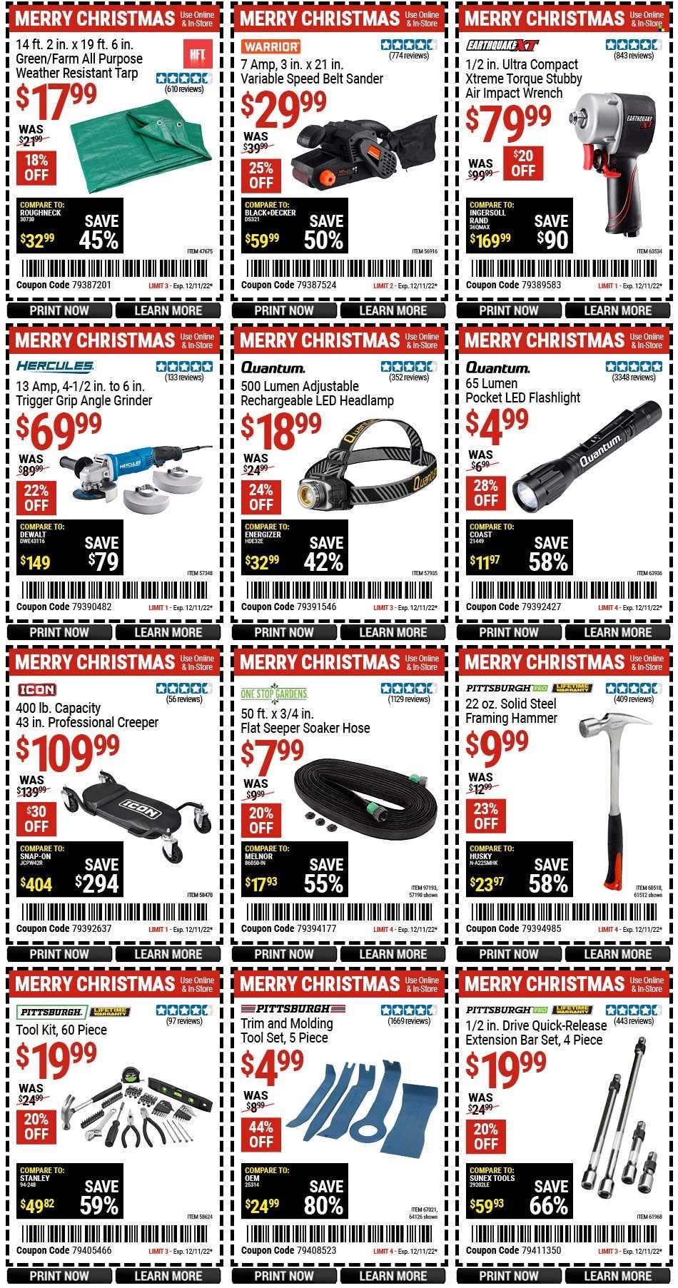 Harbor Freight Weekly Ad Flyer Specials November 29 to December 11, 2022