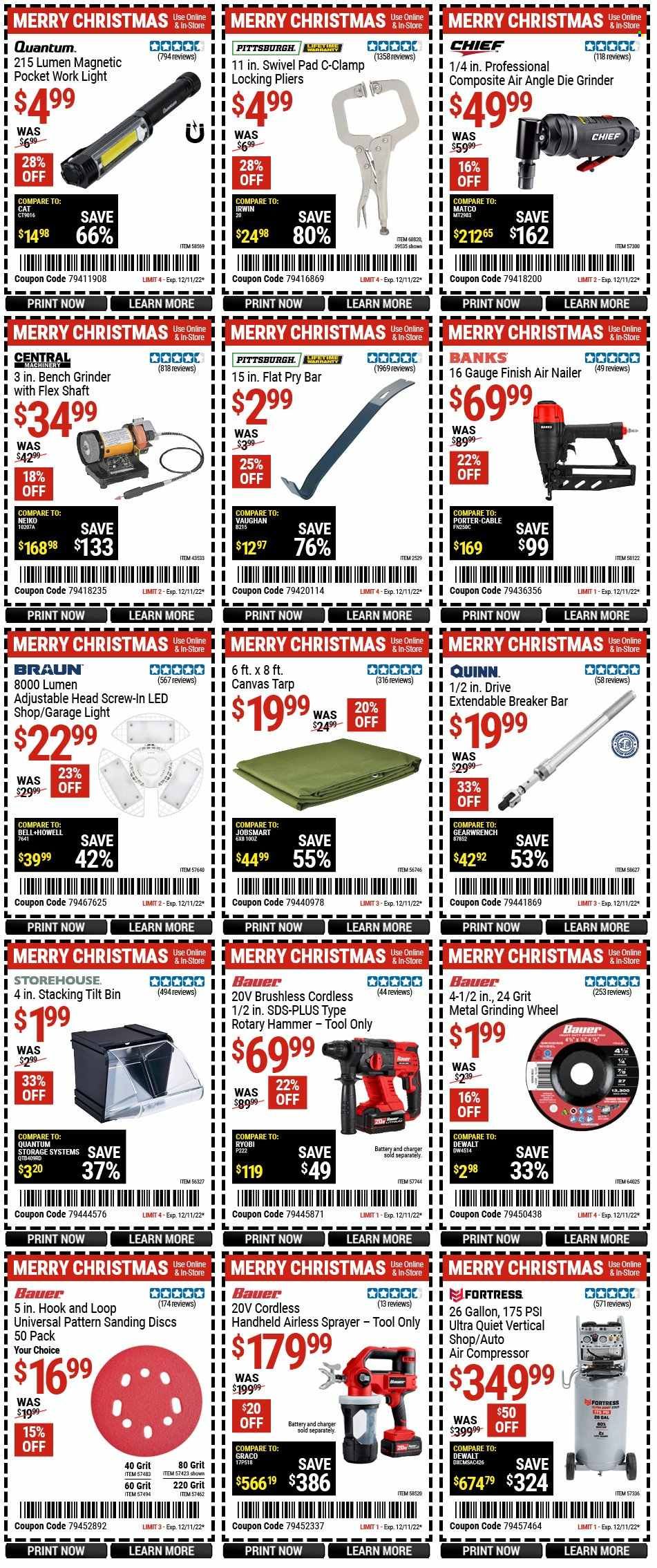 Harbor Freight Weekly Ad Flyer Specials November 29 to December 11, 2022