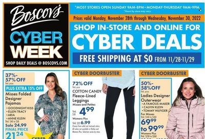 Boscov's (CT, DE, MD, NJ, NY, PA) Weekly Ad Flyer Specials November 28 to November 30, 2022