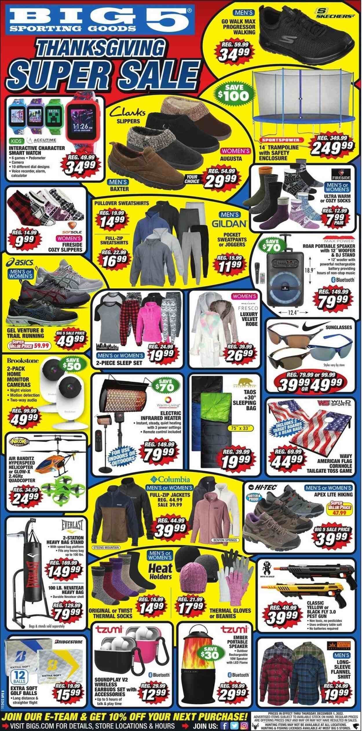 Big 5 (AZ, CA, CO, ID, NM, OR, UT, WA) Weekly Ad Flyer Specials November 28 to December 1, 2022