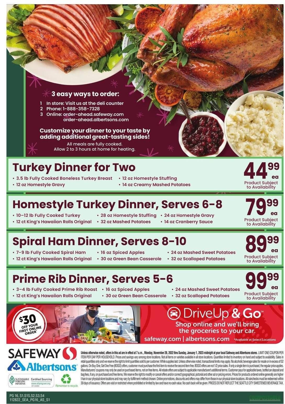 Safeway (WA) Weekly Ad Flyer Specials November 28 to January 1, 2023