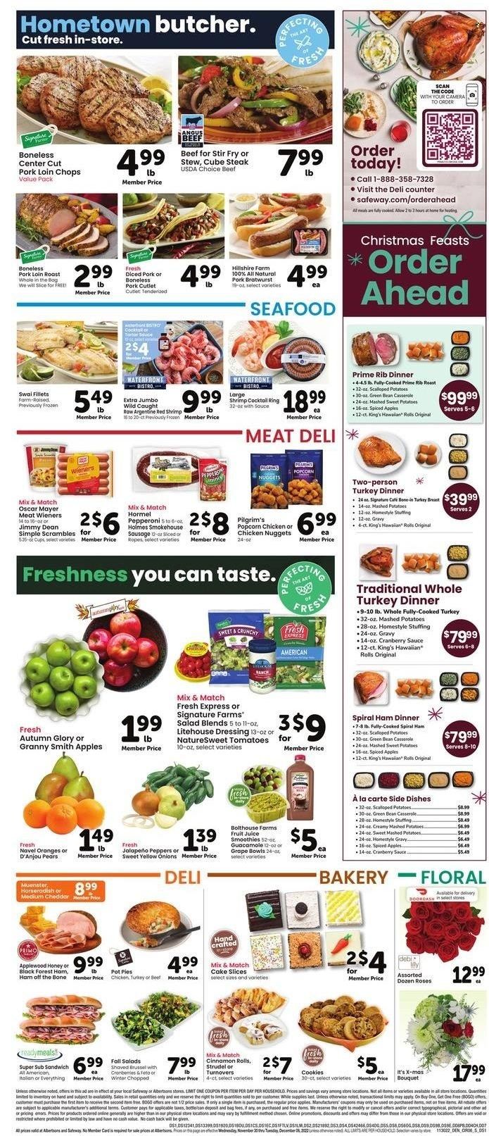 Safeway (CO) Weekly Ad Flyer Specials November 30 to December 6, 2022
