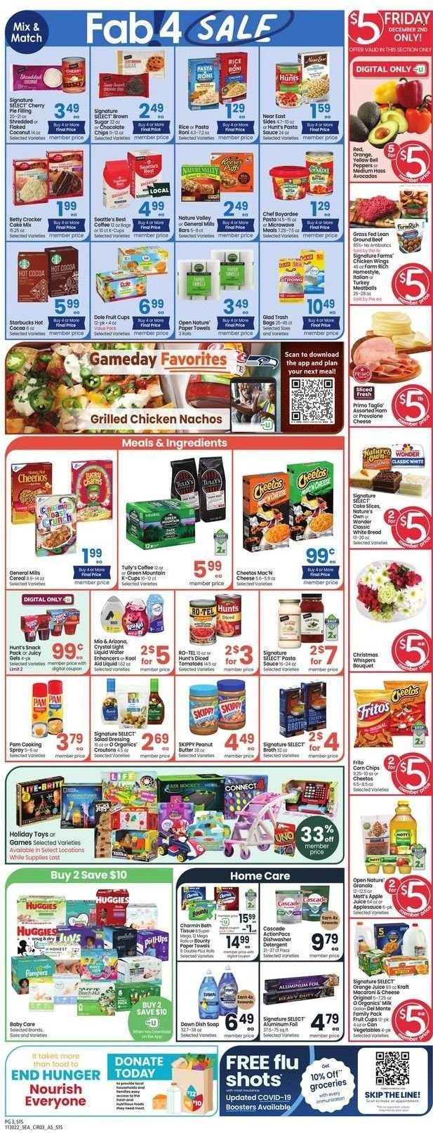 Safeway (WA) Weekly Ad Flyer Specials November 30 to December 6, 2022