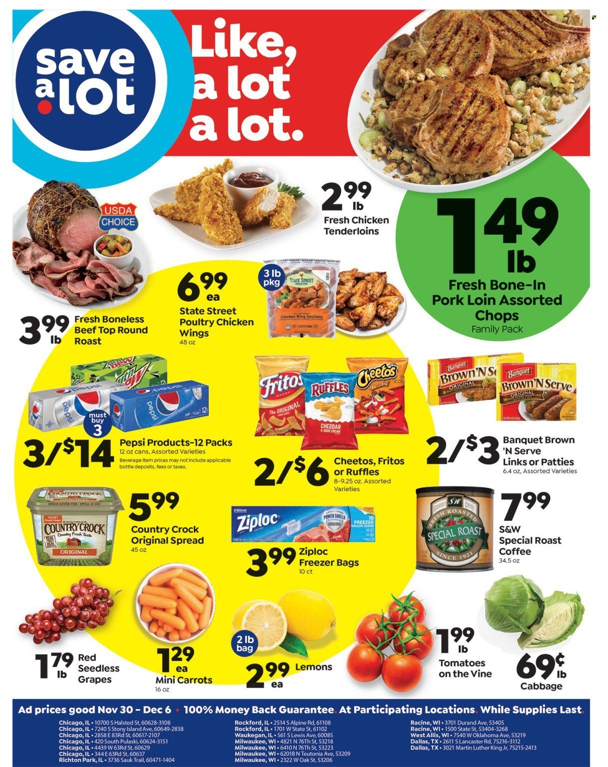 Save a Lot Weekly Ad Flyer Specials November 30 to December 6, 2022