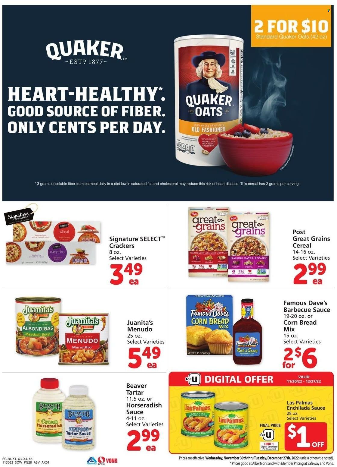 Safeway (AZ, CO, ID, MT, NE, NM) Weekly Ad Flyer Specials November 30 to December 27, 2022