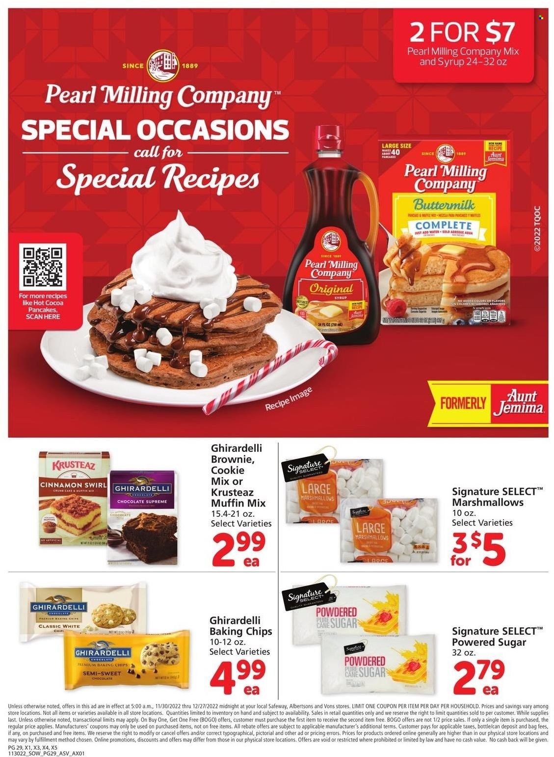 Safeway (AZ, CO, ID, MT, NE, NM) Weekly Ad Flyer Specials November 30 to December 27, 2022