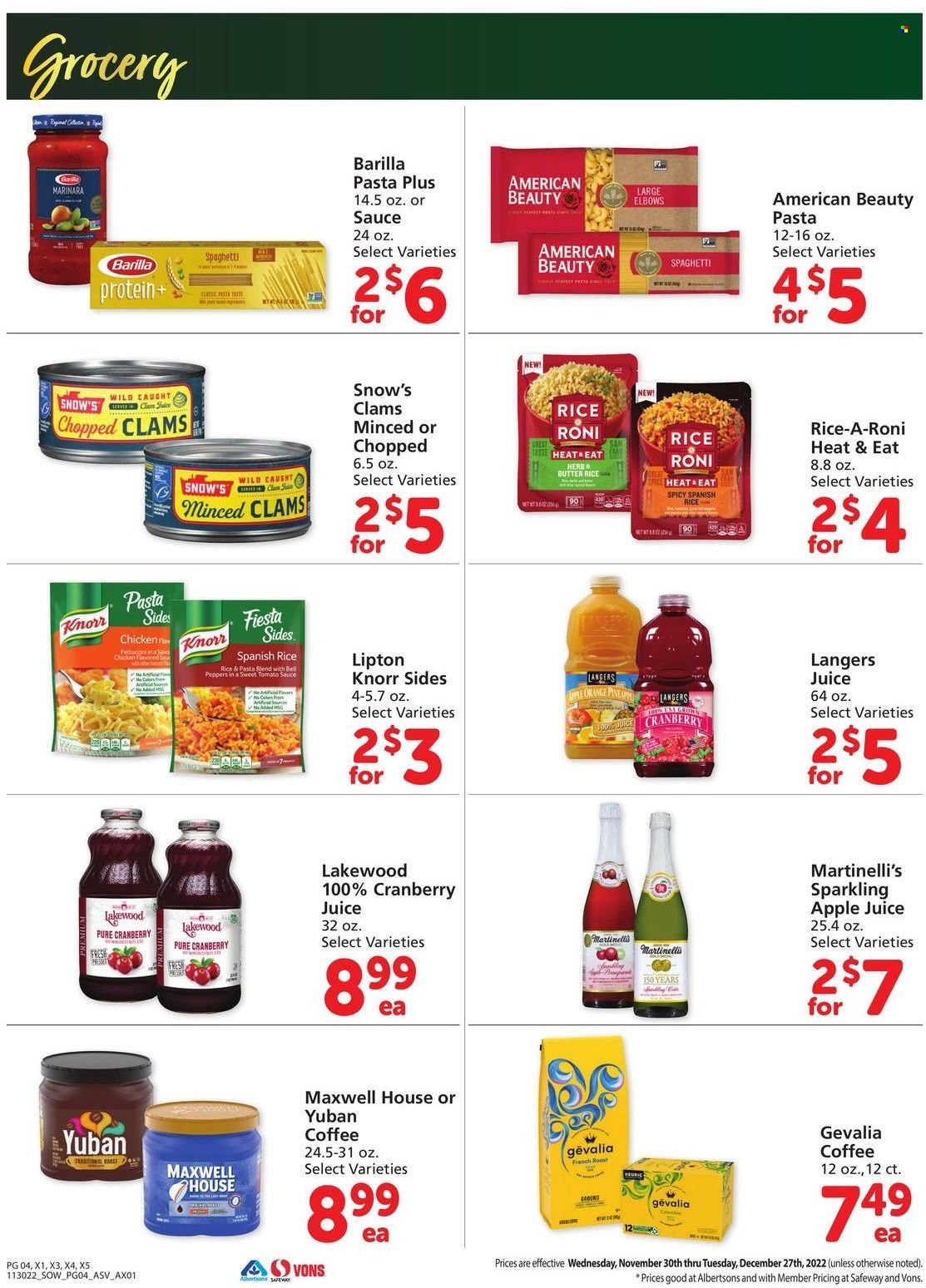 Safeway (AZ, CO, ID, MT, NE, NM) Weekly Ad Flyer Specials November 30 to December 27, 2022
