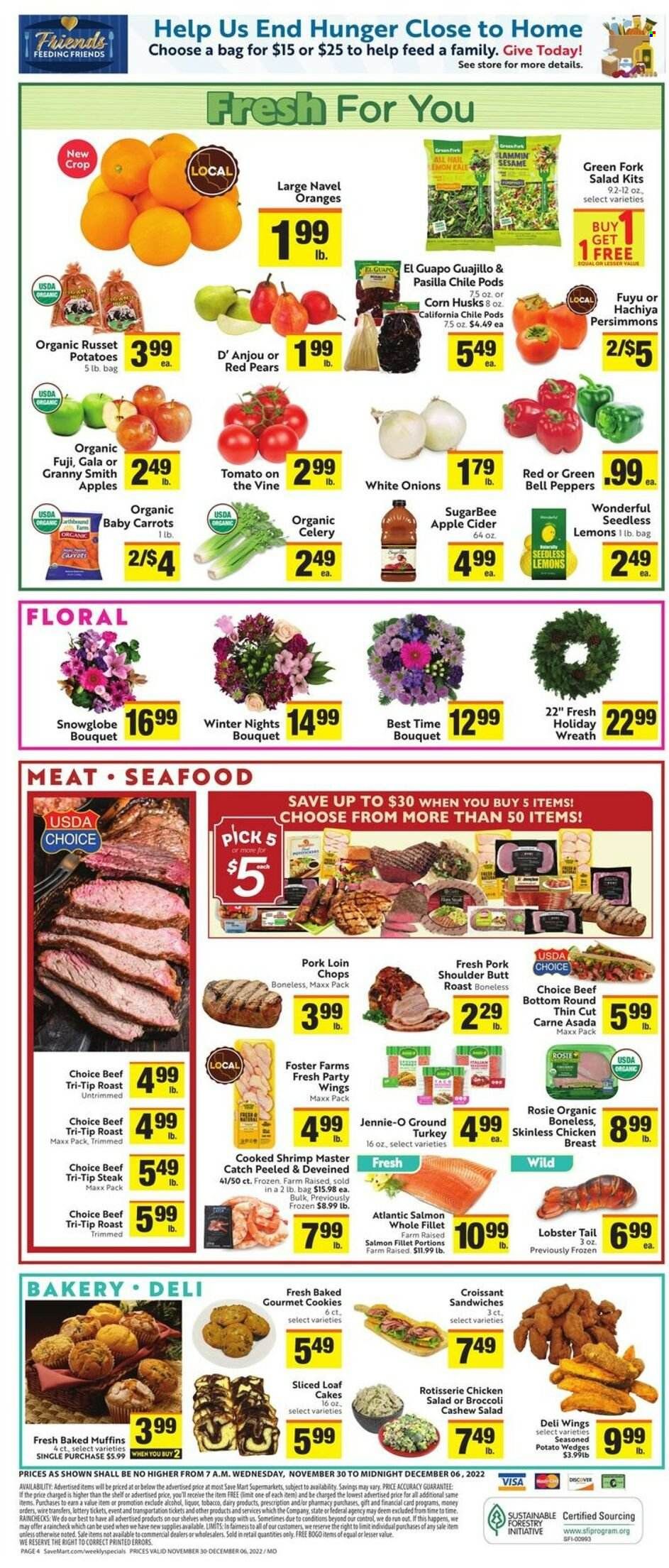 Save Mart (CA, NV) Weekly Ad Flyer Specials November 30 to December 6, 2022