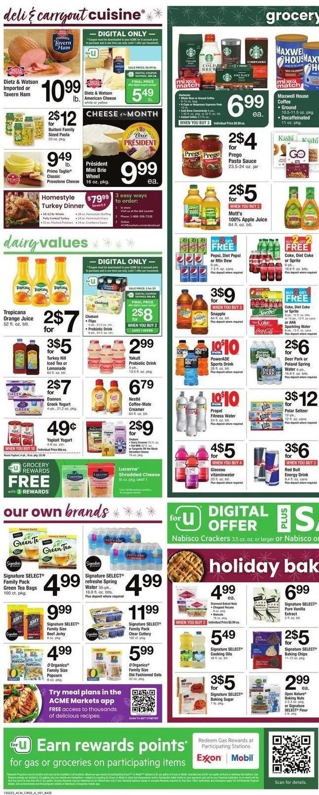 ACME (DE, NJ, NY, PA) Weekly Ad Flyer Specials December 2 to December 8, 2022