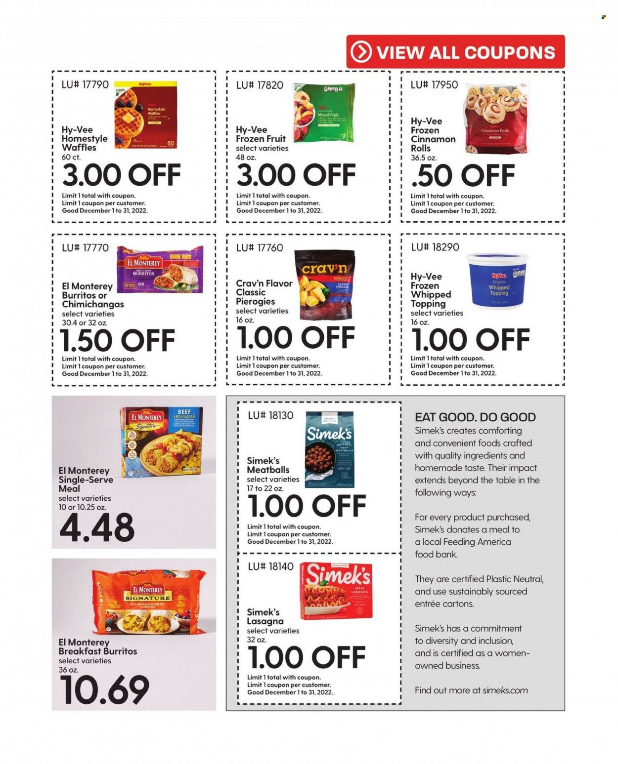 Hy-Vee (IA, IL, MN, MO, SD) Weekly Ad Flyer Specials December 1 to December 31, 2022
