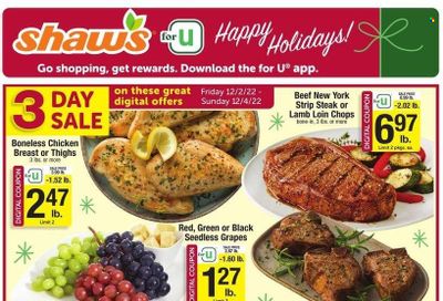 Shaw’s (MA, ME, NH, RI, VT) Weekly Ad Flyer Specials December 2 to December 8, 2022