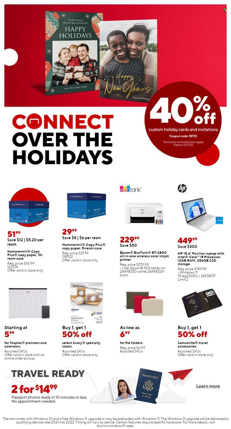 Staples Weekly Ad Flyer Specials December 4 to December 10, 2022