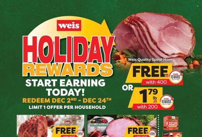 Weis (MD, NY, PA) Weekly Ad Flyer Specials December 1 to December 24, 2022