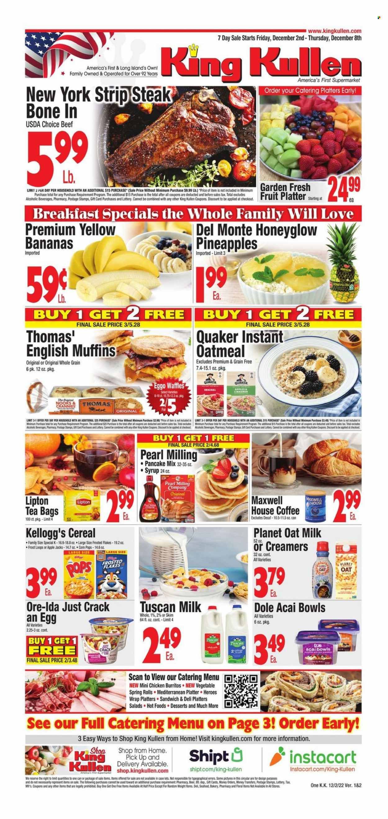 King Kullen (NY) Weekly Ad Flyer Specials December 2 to December 8, 2022