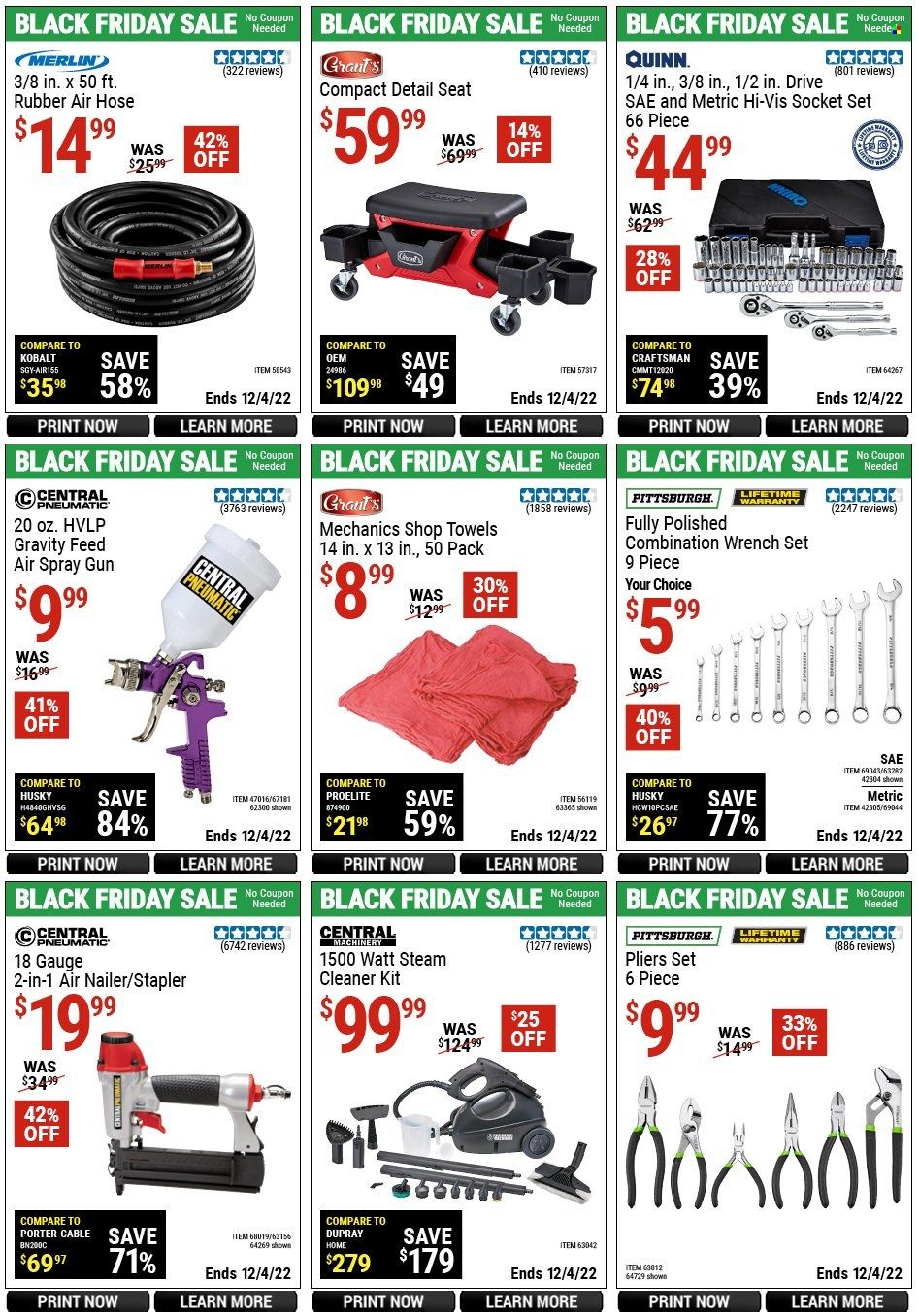 Harbor Freight Weekly Ad Flyer Specials December 2 to December 4, 2022