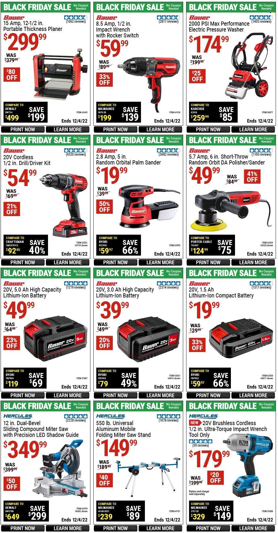 Harbor Freight Weekly Ad Flyer Specials December 2 to December 4, 2022