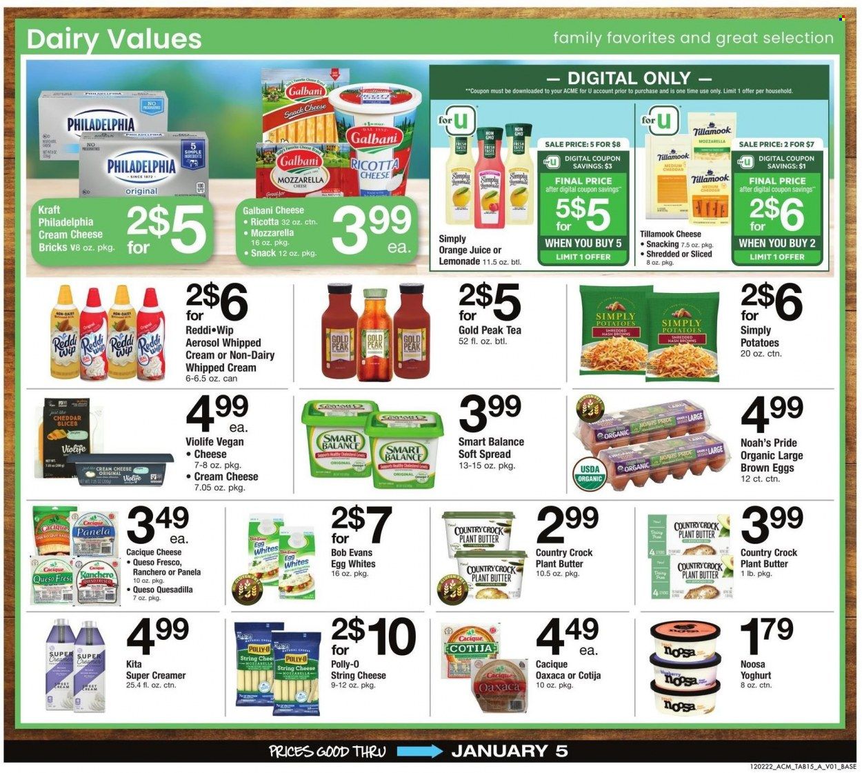 ACME (DE, NJ, NY, PA) Weekly Ad Flyer Specials December 2 to January 5, 2023