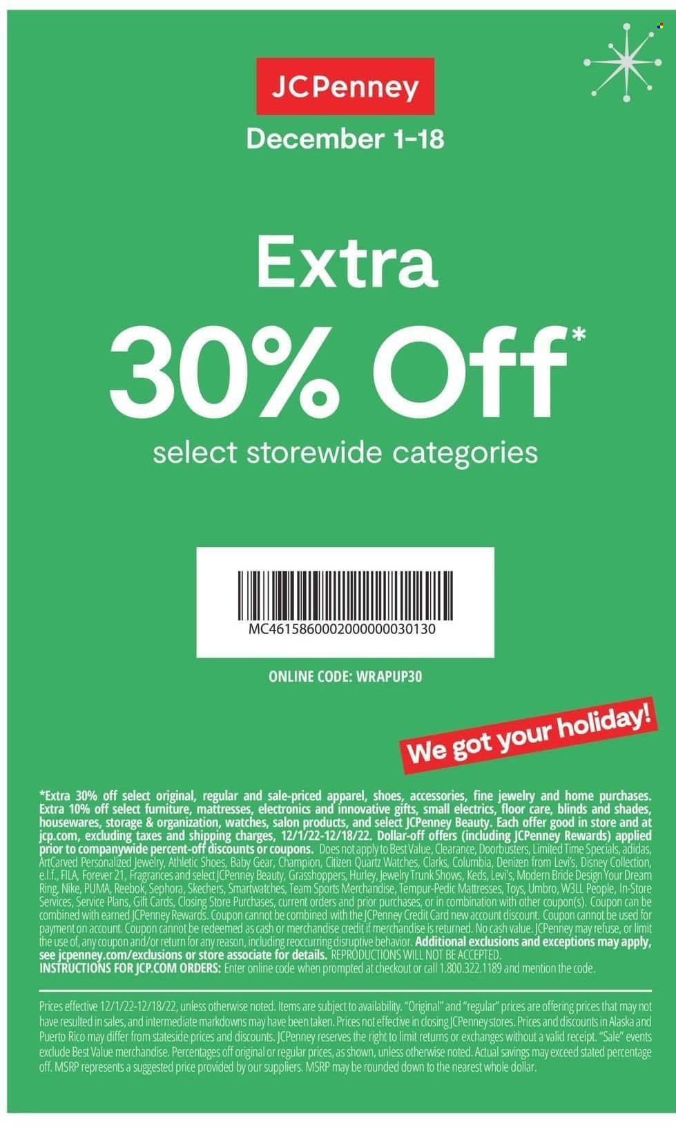 JCPenney Weekly Ad Flyer Specials December 1 to December 18, 2022