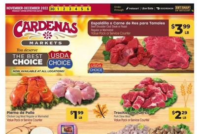 Cardenas (CA, NV) Weekly Ad Flyer Specials November 30 to December 6, 2022