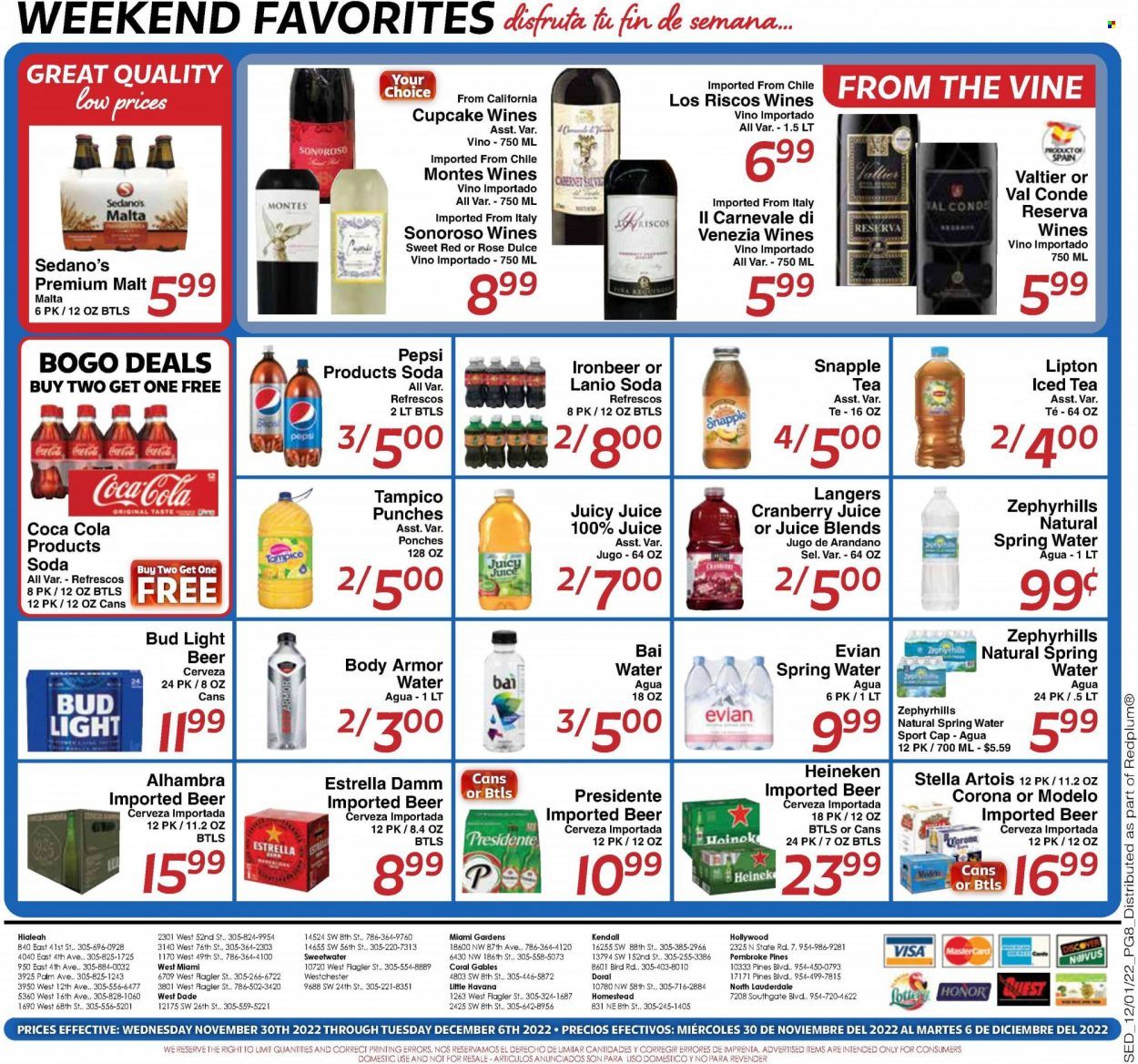 Sedano's (FL) Weekly Ad Flyer Specials November 30 to December 6, 2022
