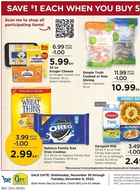 QFC (WA) Weekly Ad Flyer Specials November 30 to December 6, 2022