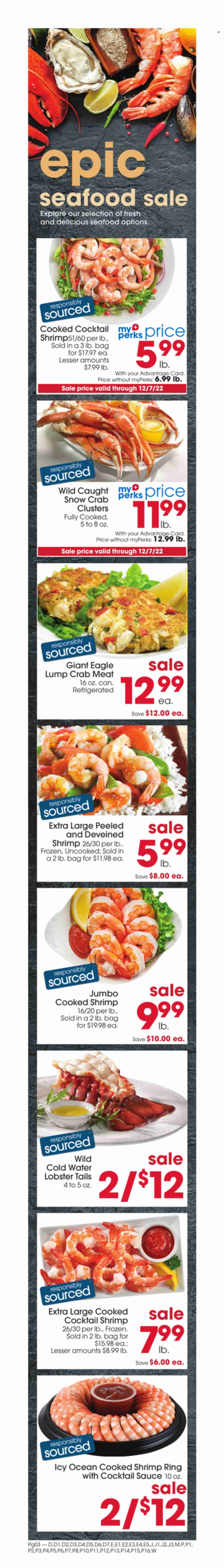 Giant Eagle (OH, PA) Weekly Ad Flyer Specials December 1 to December 7, 2022