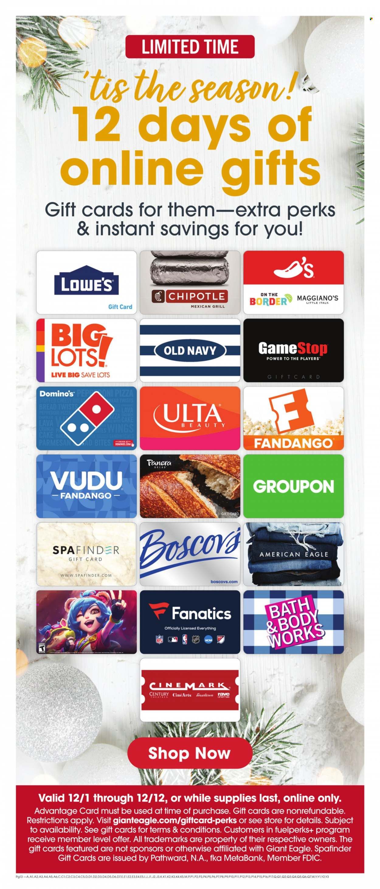 Giant Eagle (OH, PA) Weekly Ad Flyer Specials December 1 to December 7, 2022