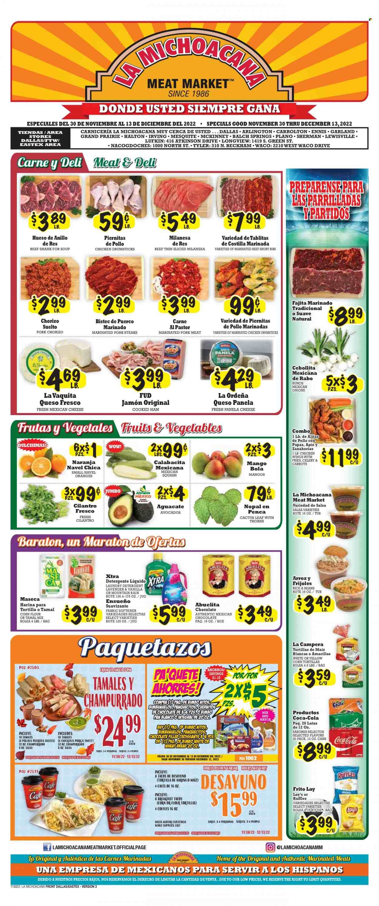 La Michoacana Meat Market (TX) Weekly Ad Flyer Specials November 30 to December 13, 2022