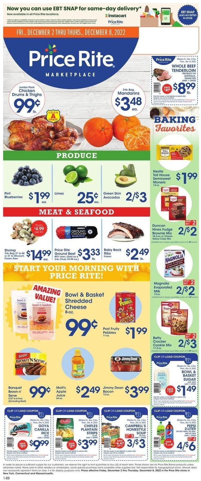 Price Rite (CT, MA, MD, NH, NJ, NY, PA, RI) Weekly Ad Flyer Specials December 2 to December 8, 2022