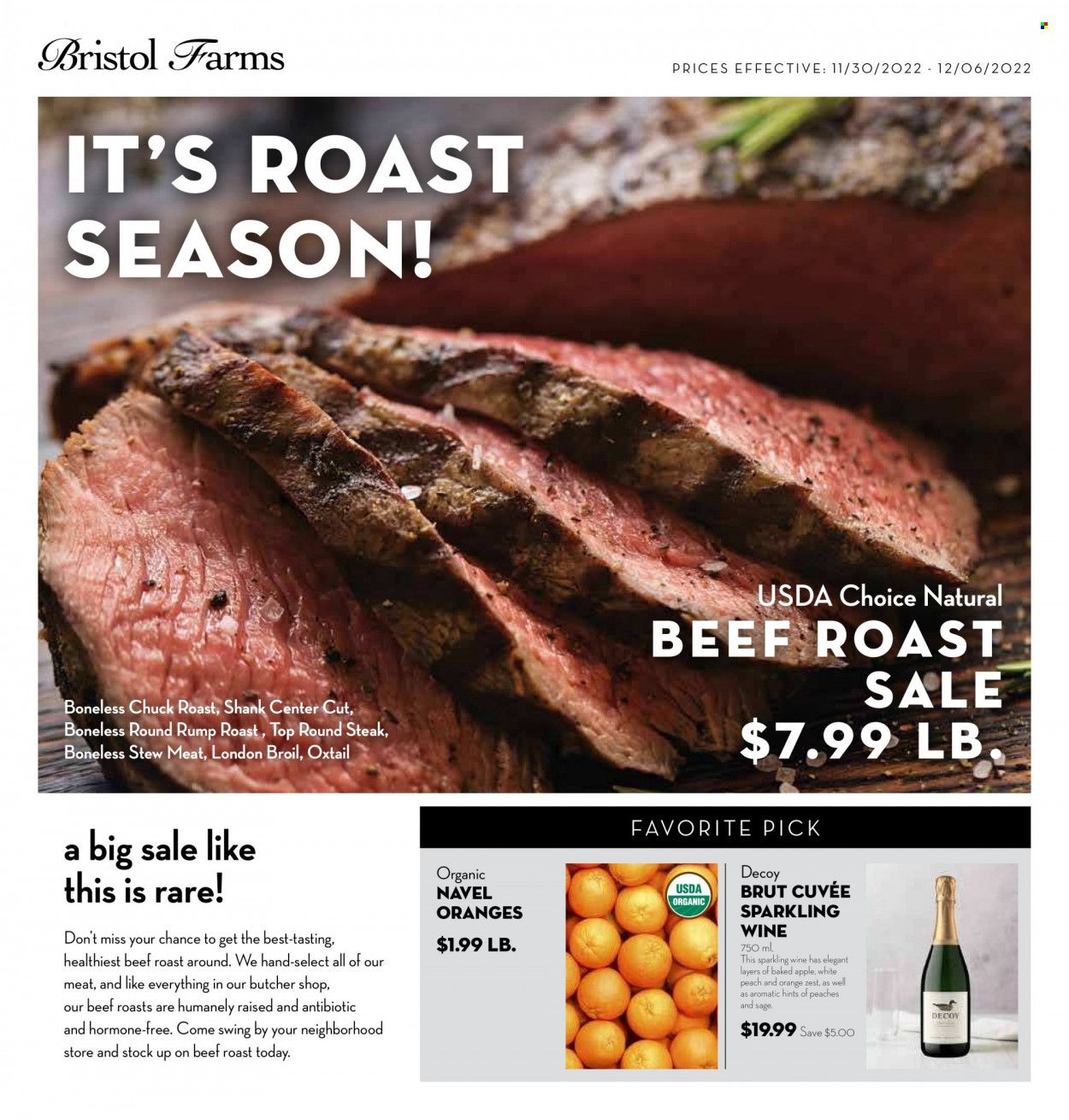 Bristol Farms (CA) Weekly Ad Flyer Specials November 30 to December 6, 2022